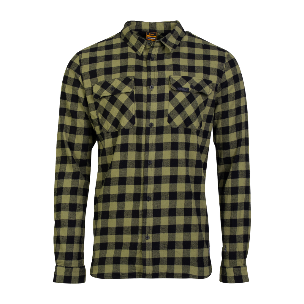 Flannel Check Shirt - Mens - Moss Green